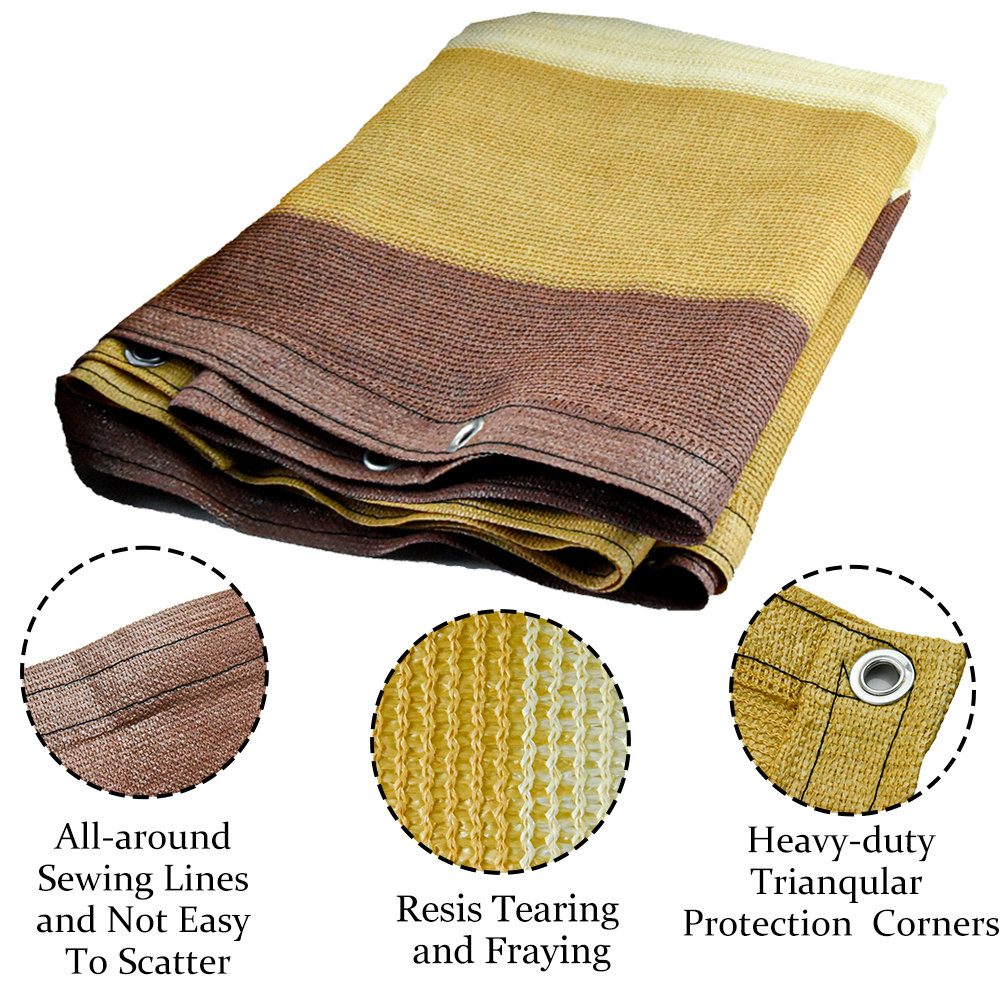 100% Virgin HDPE180gsm Brown Color Shade Net for Balcony