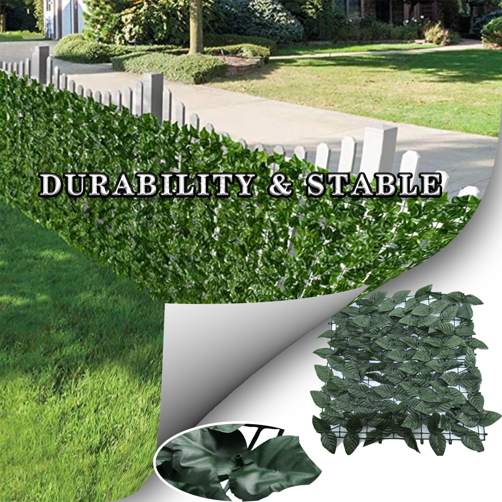 Faux Foliage Panels Artificial Green Grass Plant Wall for Garden Decoration
