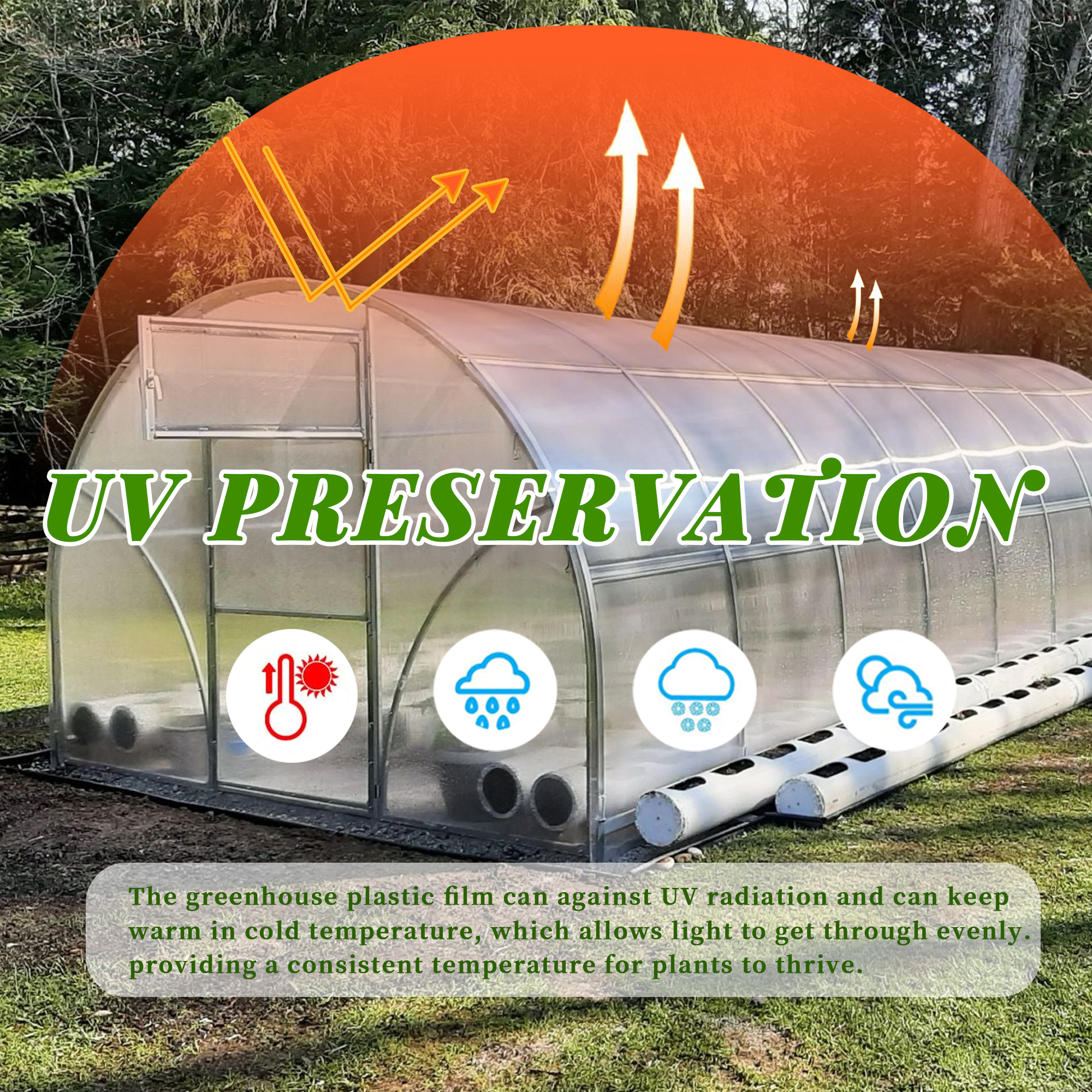 Agricultural Uv Protection Greenhouse Woven Plastic Film