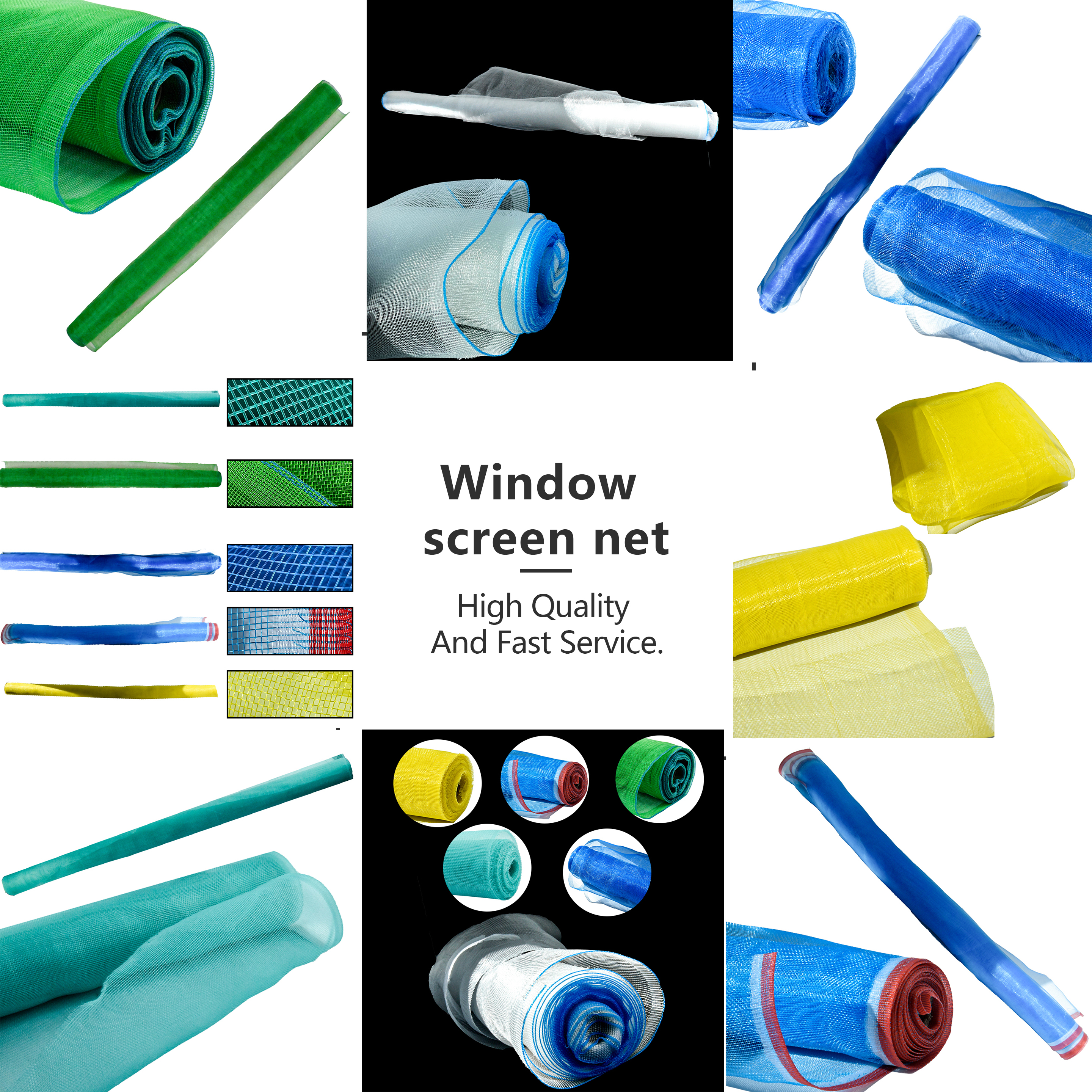 Wholesale Fiberglass Window Screen Mesh Roll Green Mosquito Netting