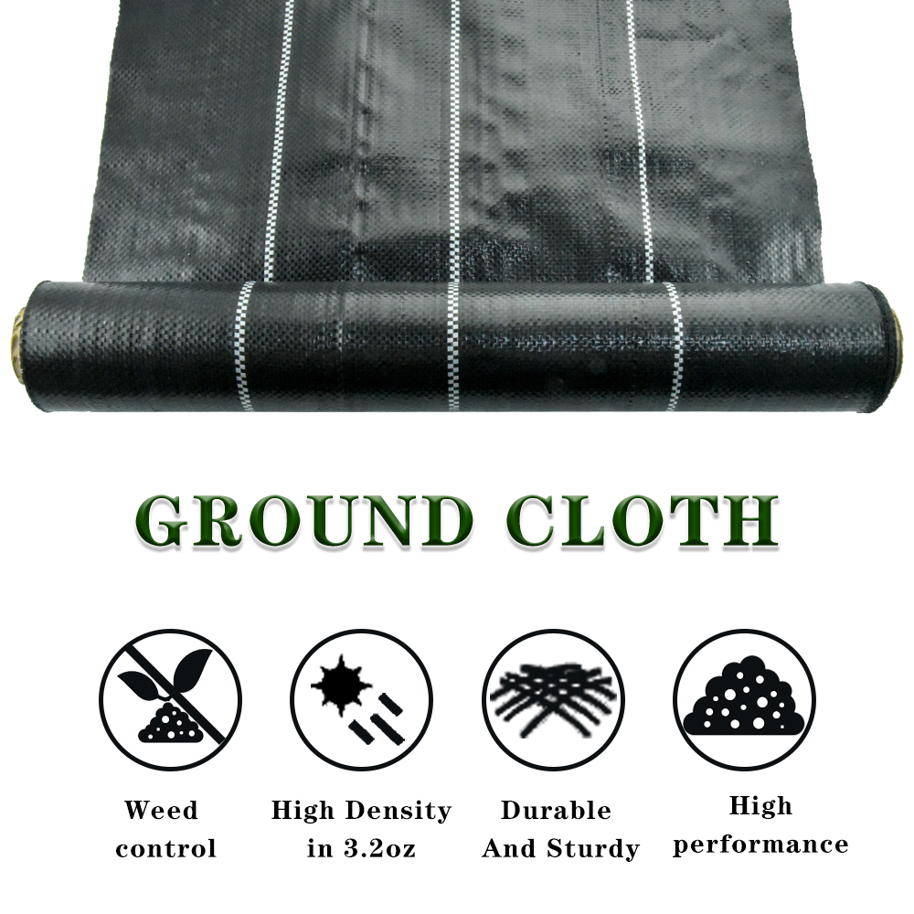 Black Control Vegetation Weed Mat Ground Cover Protection Plant Growth