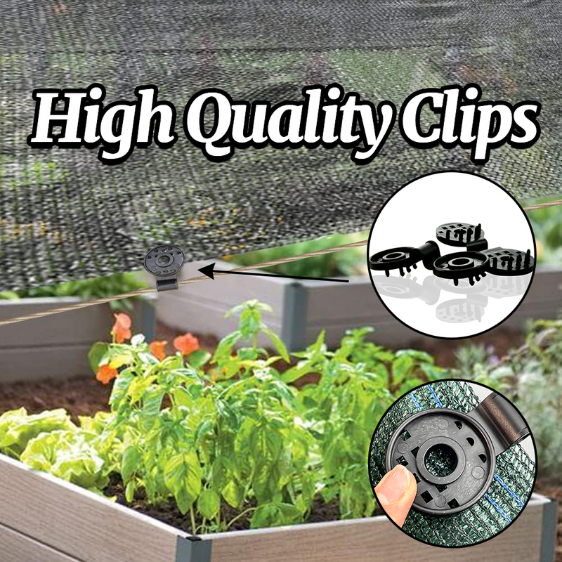 Plastic Sunshade Net Clip for Greenhouse Net Hook Shade Net Buckle Black Clip