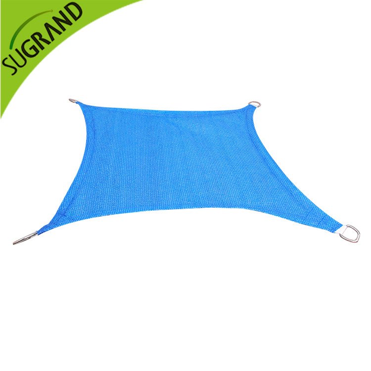 Blue new HDPE shade sail for gardens