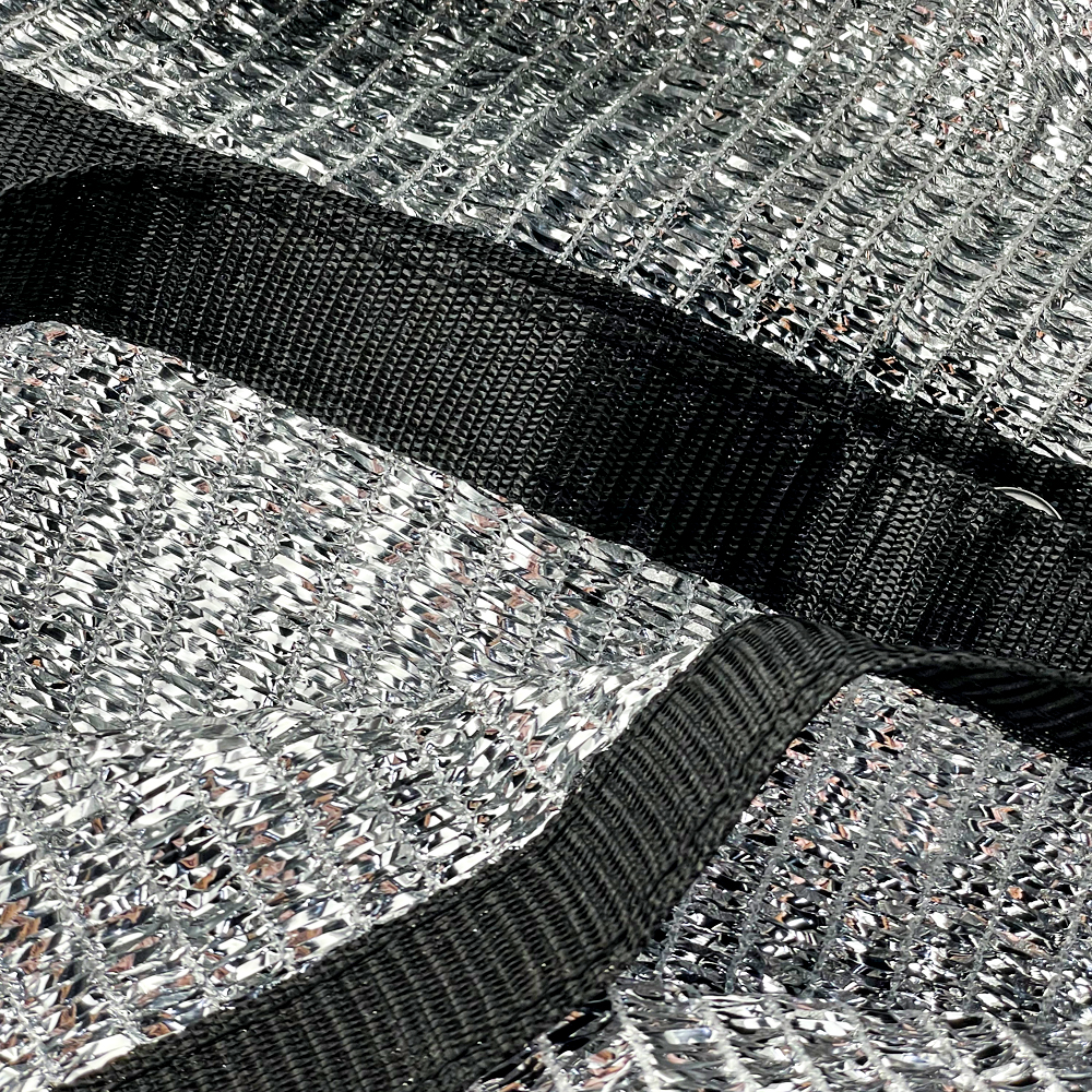 UV Silver Cloth Aluminum Foil Mesh Fabric Sun Shade Net for Cars