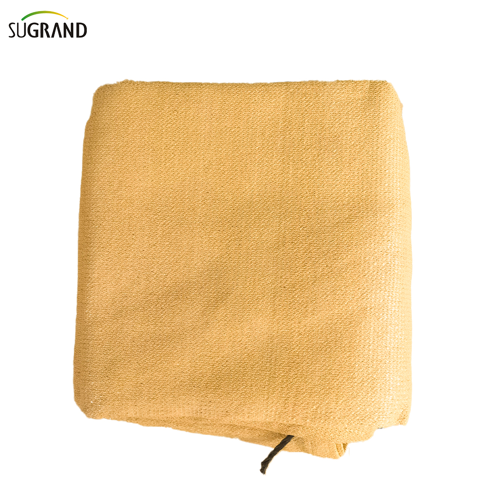 Sand yellow sun shade sail for gardens