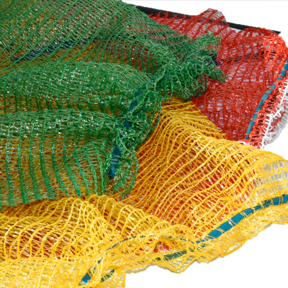 PE Vegetables Mesh Bag Onion Mesh Bag With Drawstring