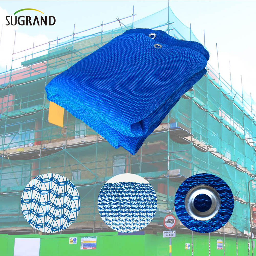 HDPE Construction Scaffolding Net Blue Building Safety Net 
