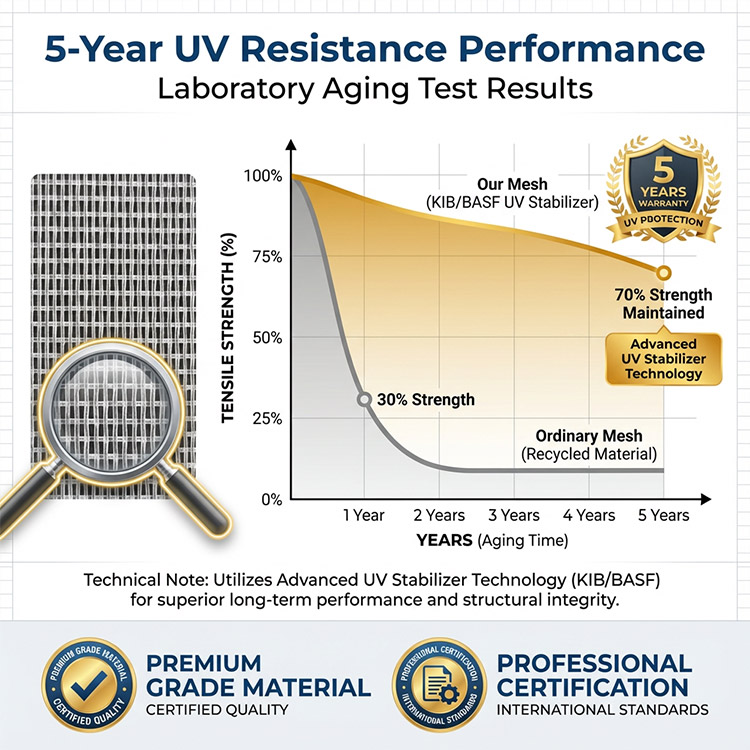 UV-protected insect netting