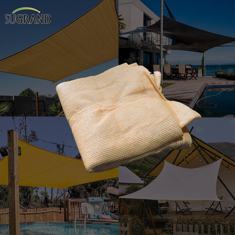 Manufacturers Customized Yellow Sun Sail UV Wind Sun Shade Sail