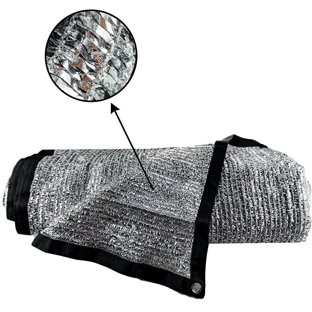 UV Silver Cloth Aluminum Foil Mesh Fabric Sun Shade Net for Cars