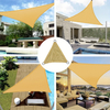 Polyester Yellow Sun Shade Sail with D-ring for Patios Backyard