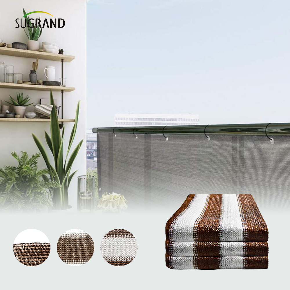 HDPE Customized Size Fine Workmanship Flat Wire Balcony Wind Protection Shade Netting