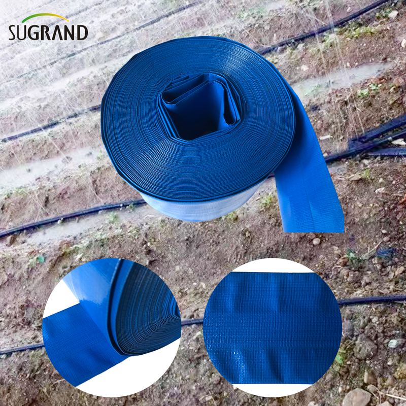 Blue Lay Flat Irrigation Pipe Pvc Lay Flat Hose Irrigation Pipe 