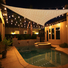 Shade Sail Garden Triangle Sun Shade Sail with Lamp 