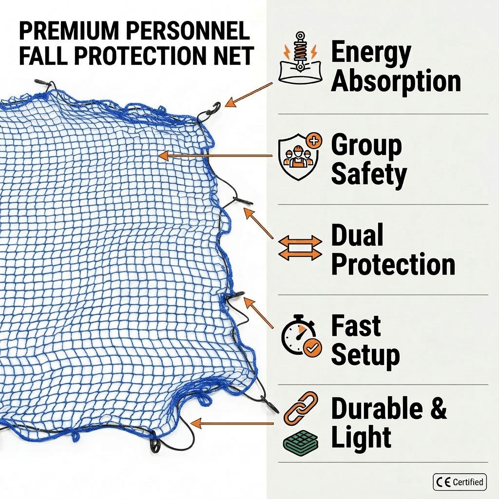 Heavy Duty HDPE Construction Safety Net for Fall Protection