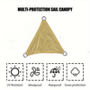 Polyester Yellow Sun Shade Sail with D-ring for Patios Backyard