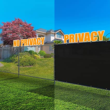 Black Fence Privacy Screen Windscreen UV Blockage Shade Screen Cover Fence Net