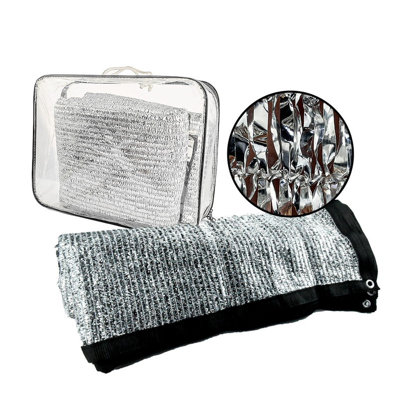 UV Silver Cloth Aluminum Foil Mesh Fabric Sun Shade Net for Cars