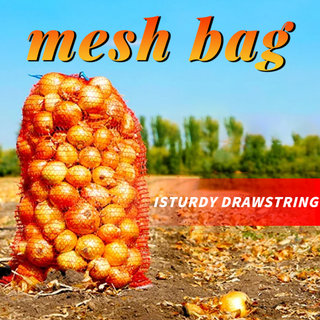 PE Vegetables Mesh Bag Onion Mesh Bag With Drawstring