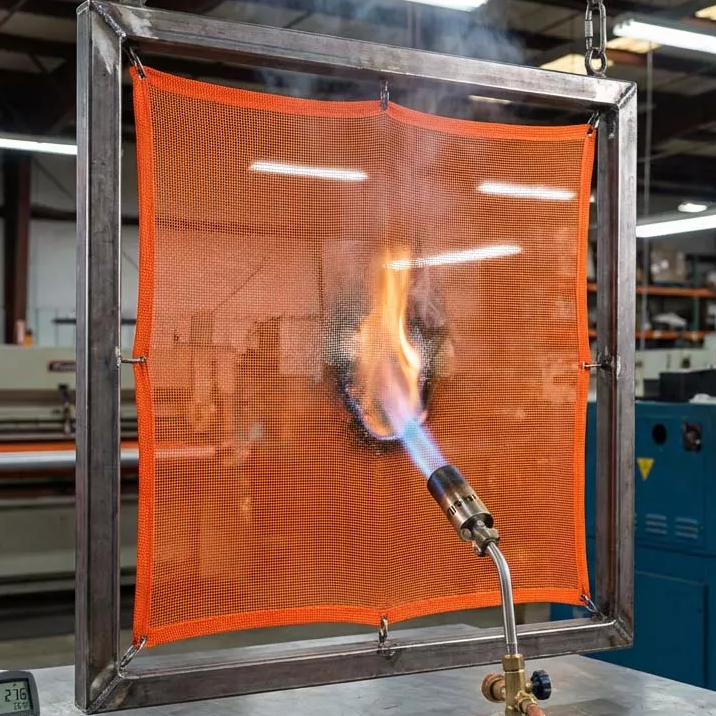 Fire Retardant Safety Net for Construction Projects